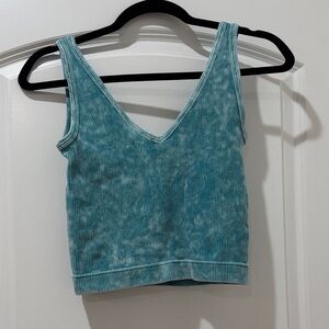 Ribbed 2 Way Crop Tank